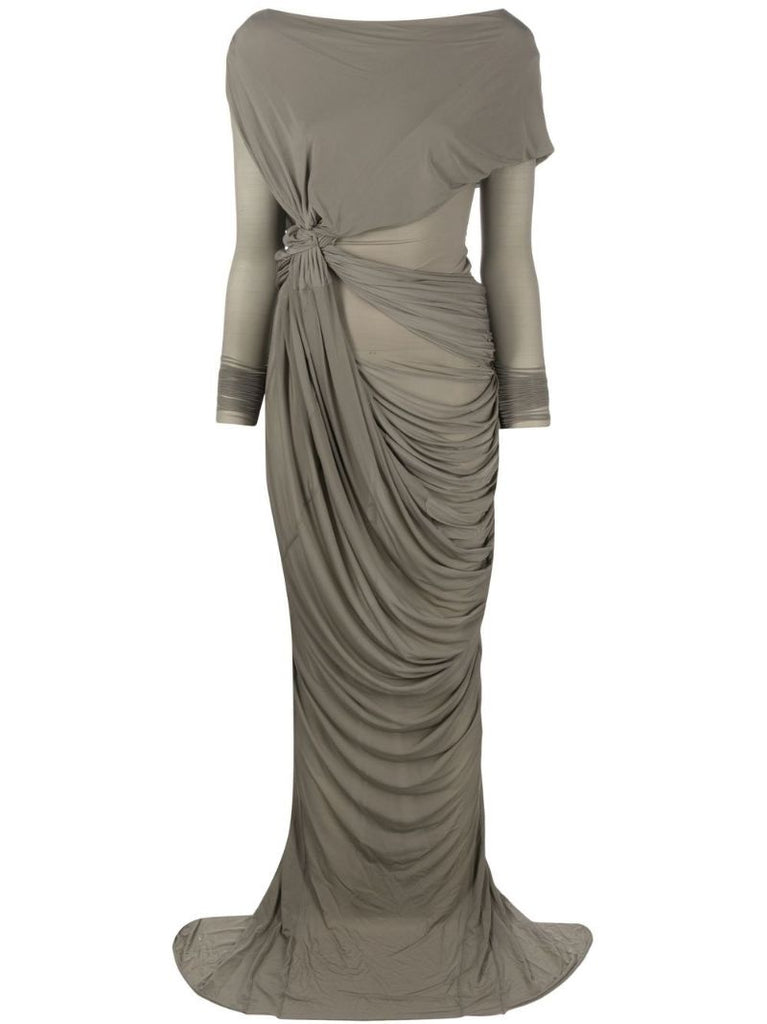 Neutral Branch Draped Gown