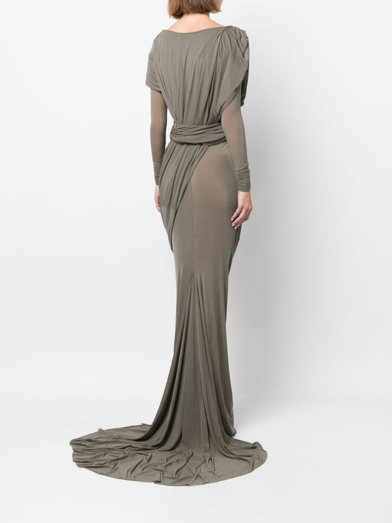 Neutral Branch Draped Gown