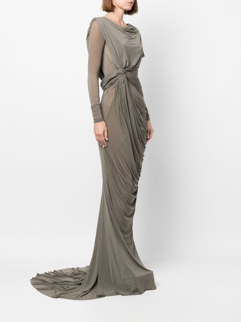 Neutral Branch Draped Gown