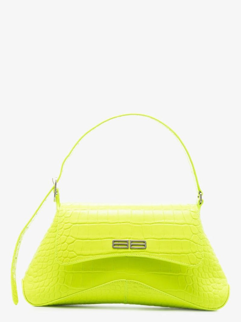 Green Xx Medium Flap Mock Croc Leather Shoulder Bag