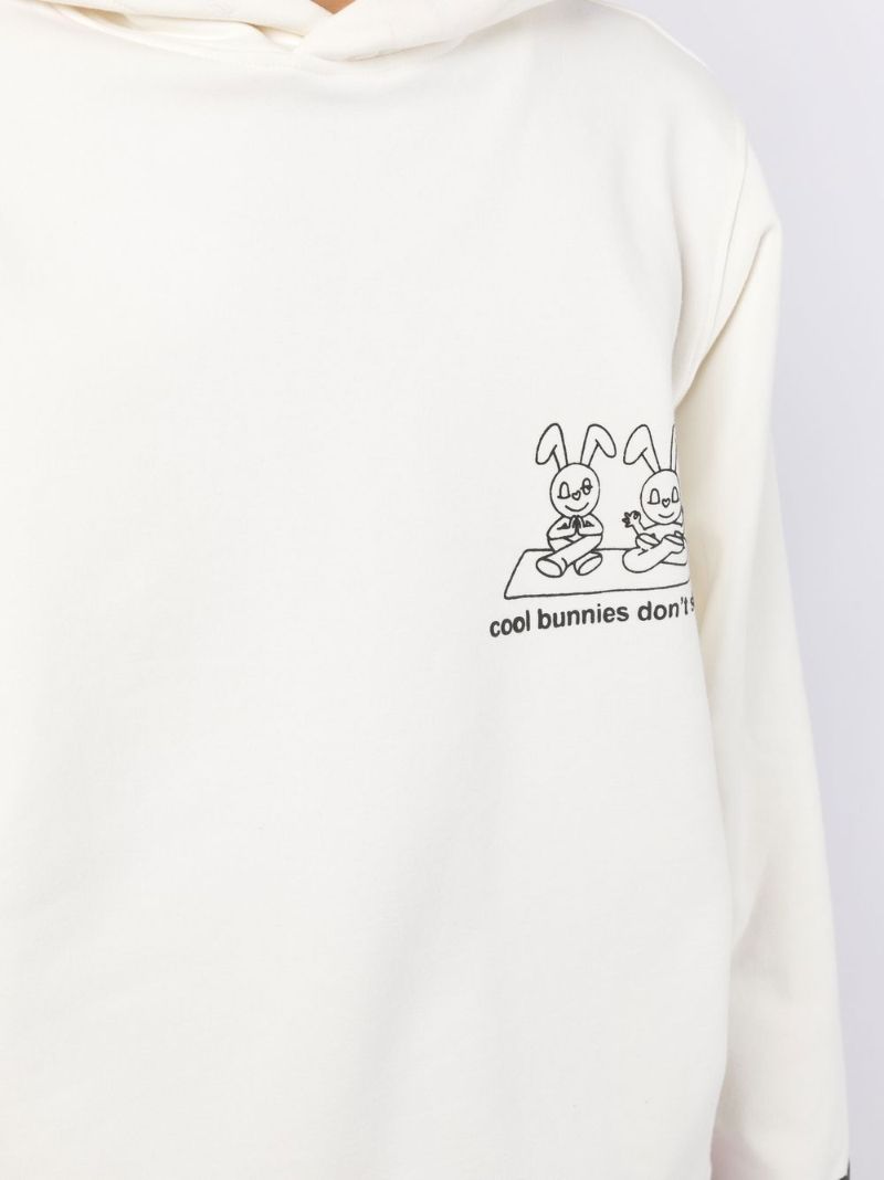 White Cool Bunnies DonÃ¢â_x0082_¬â_x0084_¢t Sleep Cotton Hoodie