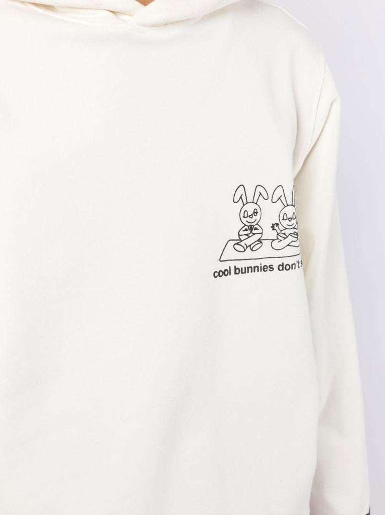 White Cool Bunnies DonÃ¢â_x0082_¬â_x0084_¢t Sleep Cotton Hoodie