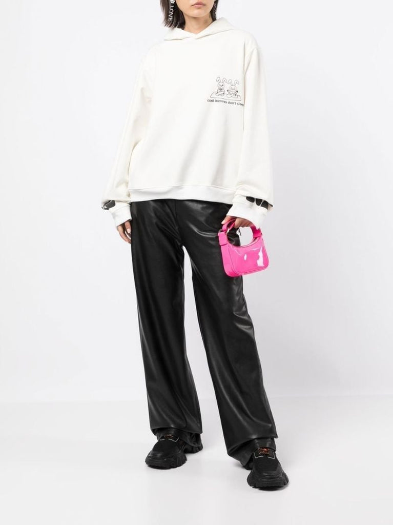 White Cool Bunnies DonÃ¢â_x0082_¬â_x0084_¢t Sleep Cotton Hoodie