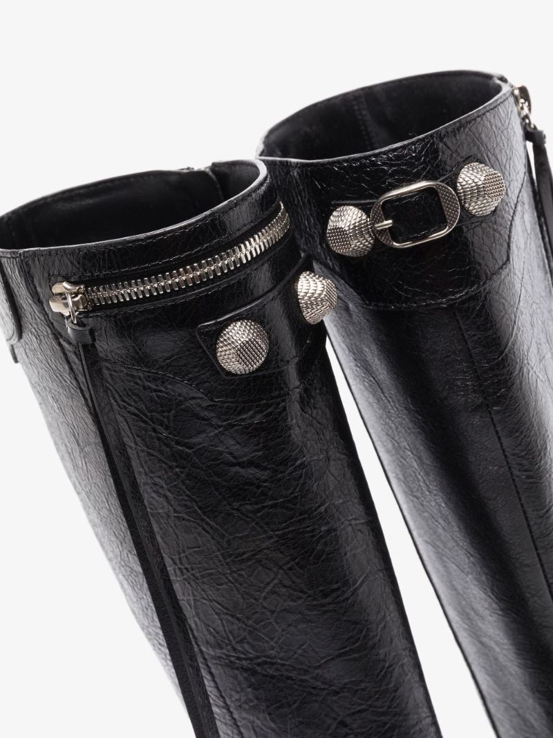 Black Cagole 90 Leather Knee-high Boots