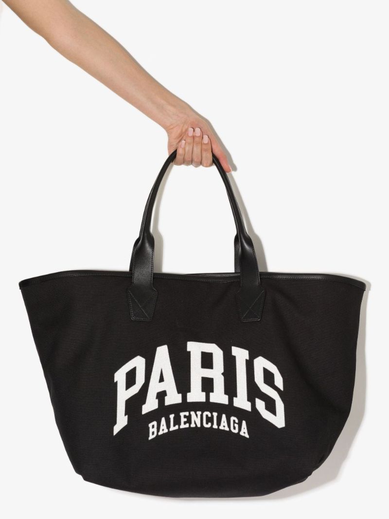 Black Cities Paris Large Tote Bag