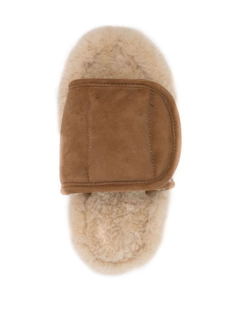 Brown Shearling Suede Slippers