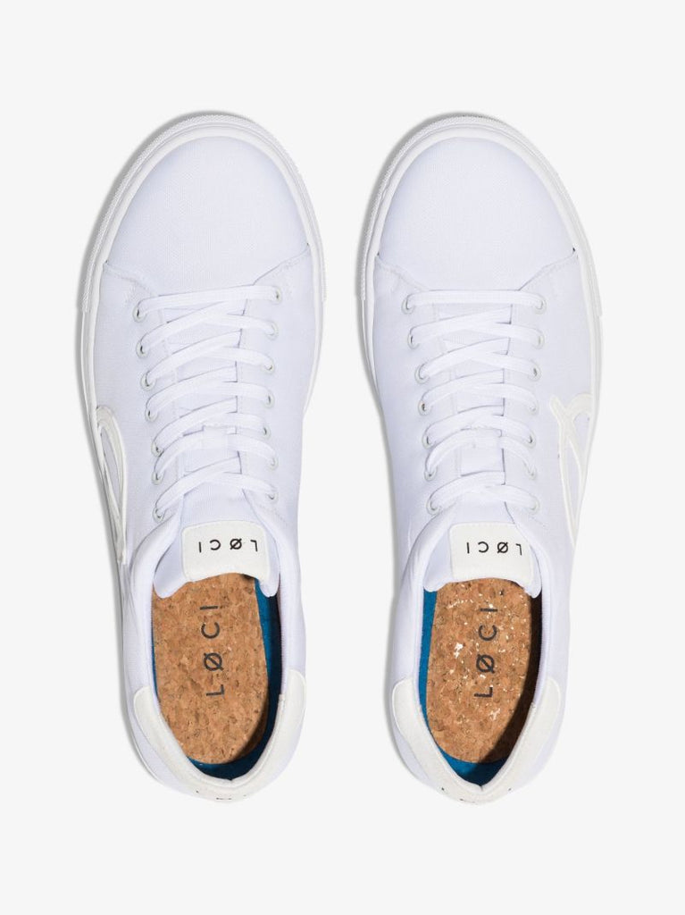 White Nine Low Top Canvas Sneakers