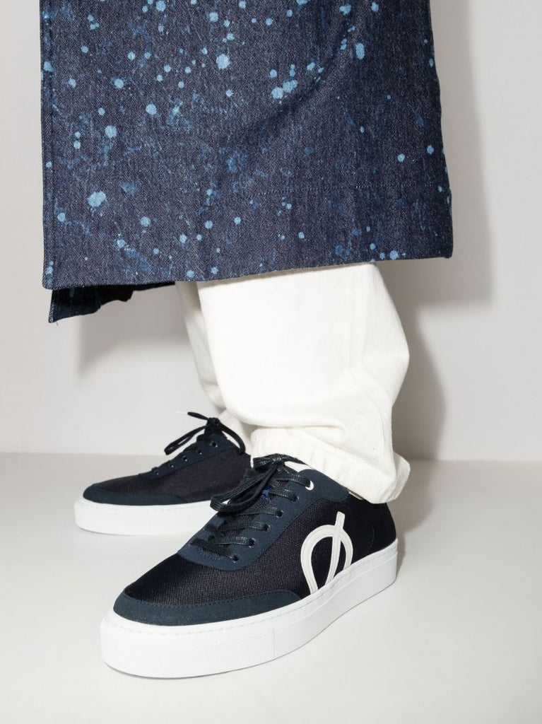 Navy Eight Low Top Sneakers
