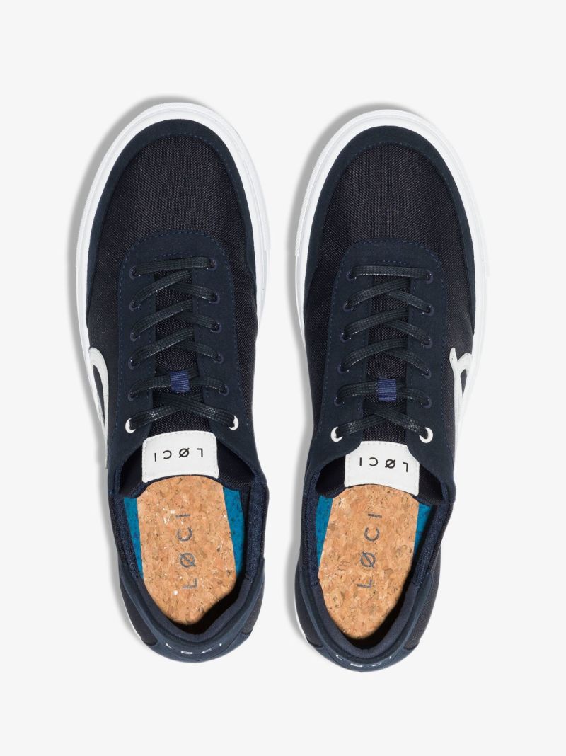 Navy Eight Low Top Sneakers
