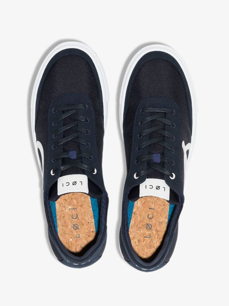 Navy Eight Low Top Sneakers