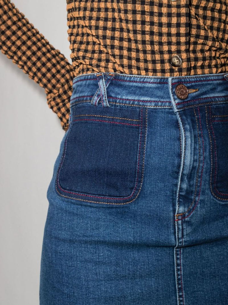 Signature Denim Mini Skirt