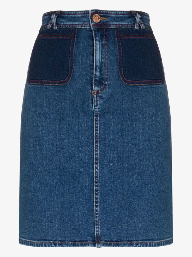 Signature Denim Mini Skirt