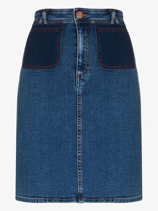 Signature Denim Mini Skirt