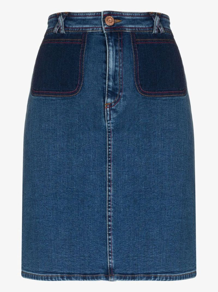 Signature Denim Mini Skirt