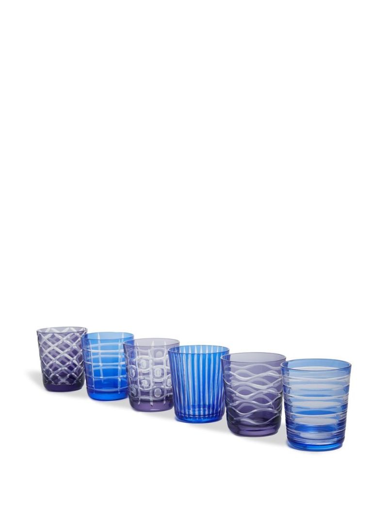 Blue Cobalt Mix Tumblers Set