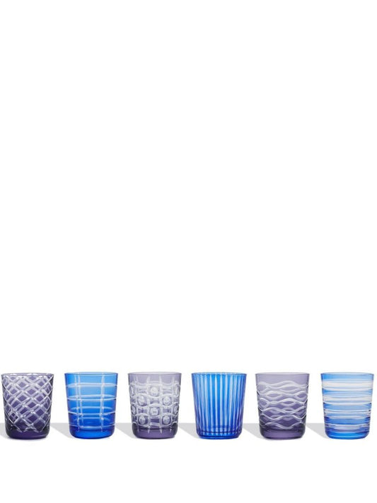 Blue Cobalt Mix Tumblers Set