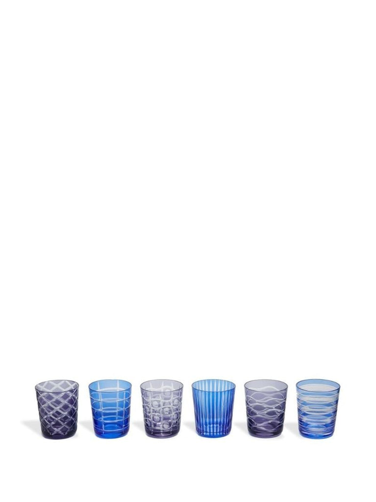 Blue Cobalt Mix Tumblers Set