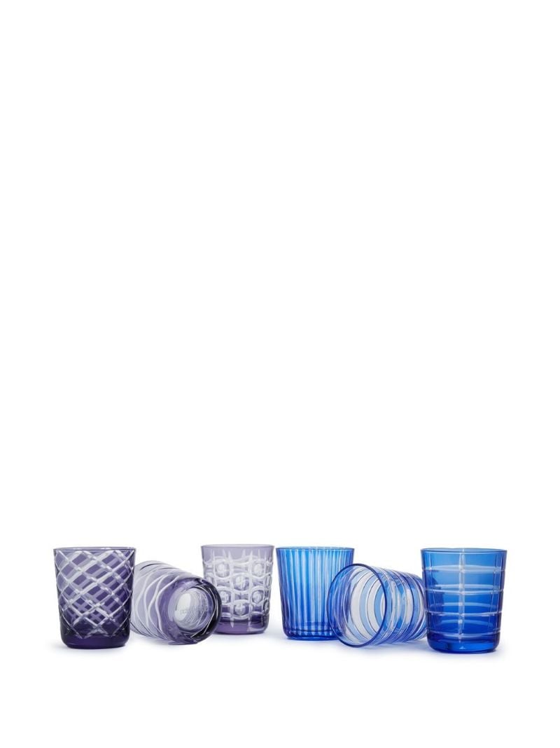 Blue Cobalt Mix Tumblers Set