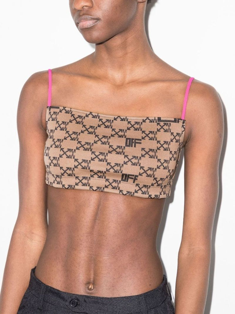 Brown Monogram Crop Top
