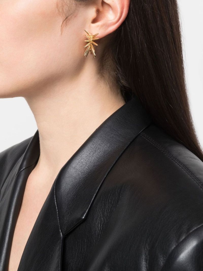 Gold-plated Cone Hoop Earrings