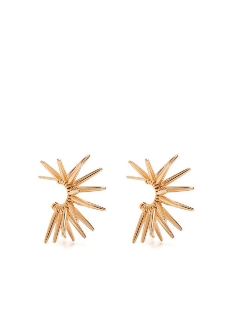 Gold-plated Cone Hoop Earrings