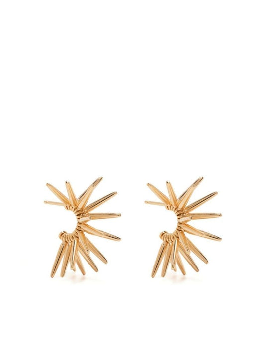 Gold-plated Cone Hoop Earrings