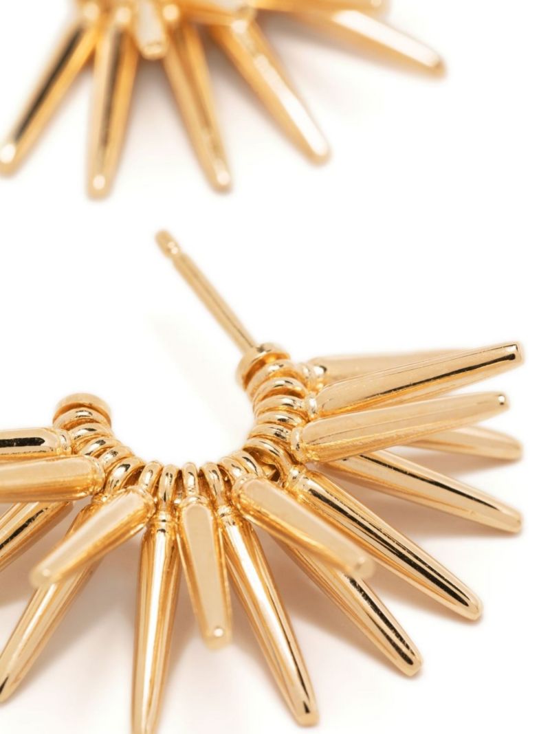 Gold-plated Cone Hoop Earrings