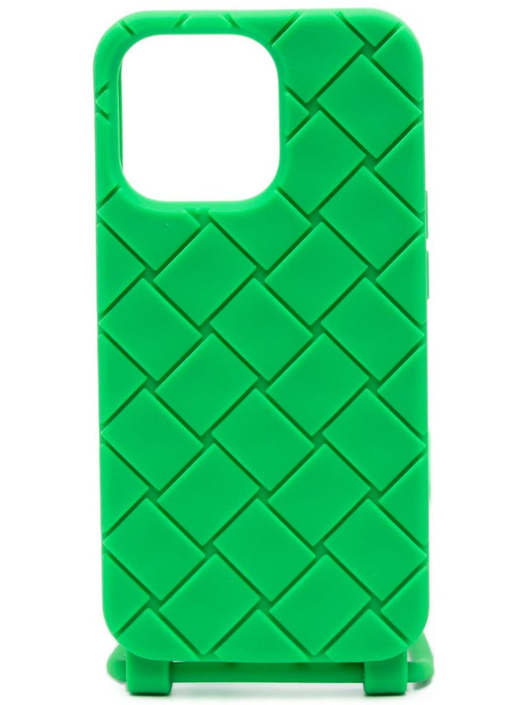 Green Intrecciato Iphone 13 Pro Case
