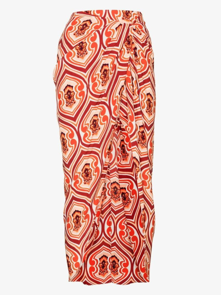 Printed Wrap Skirt