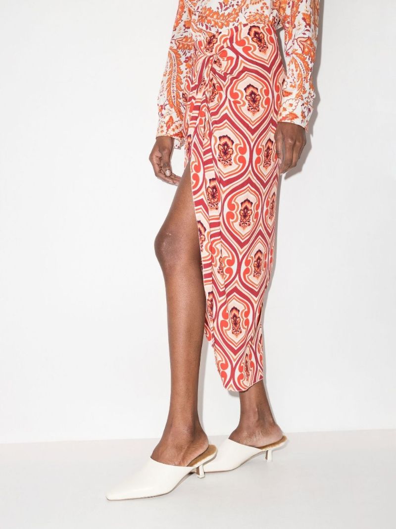 Printed Wrap Skirt
