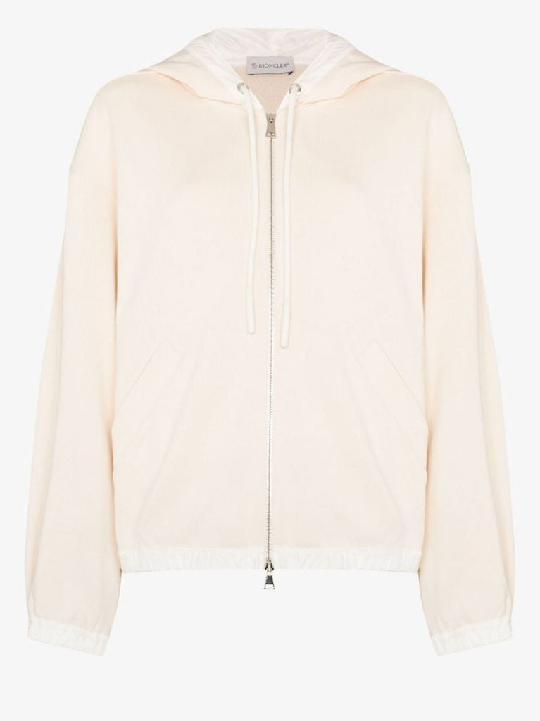 Zip-up Embroidered Logo Oversized Hoodie