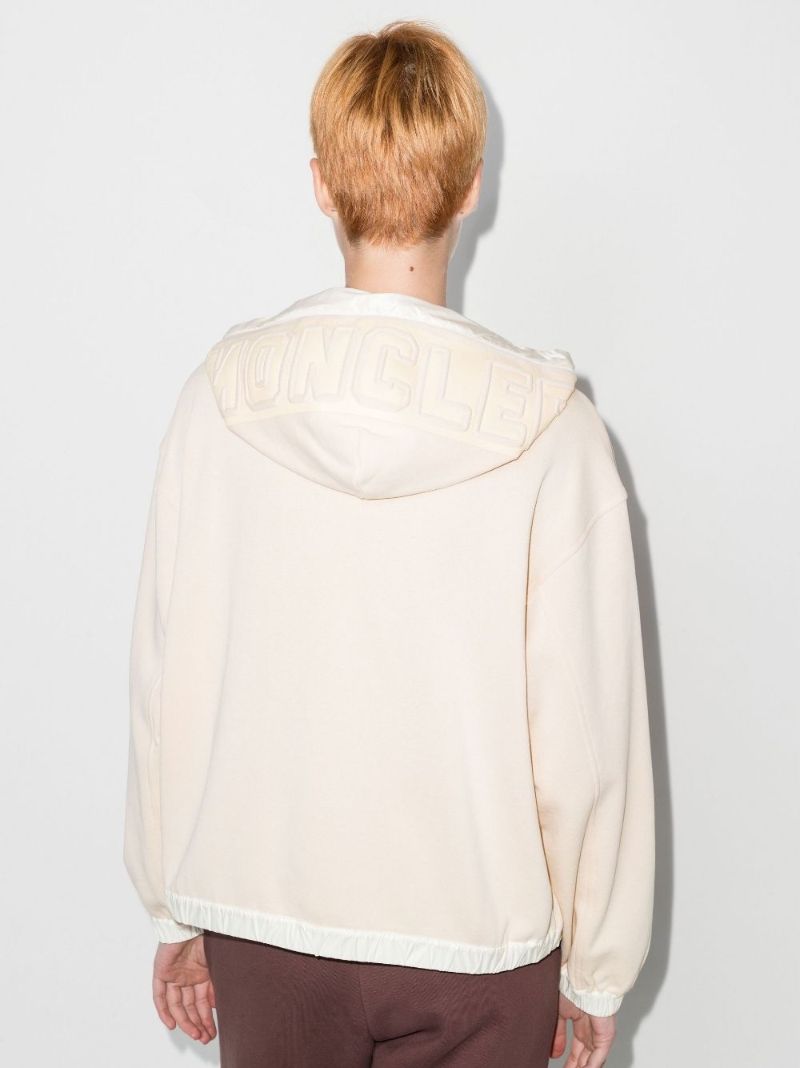 Zip-up Embroidered Logo Oversized Hoodie