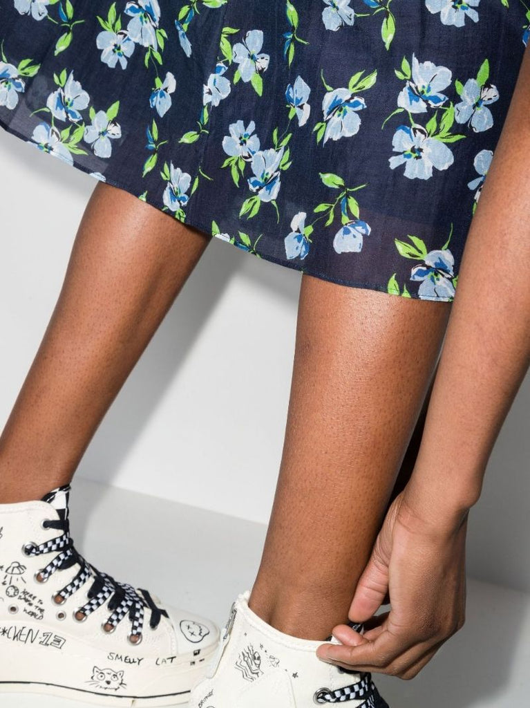 Floral Print Midi Slip Dress