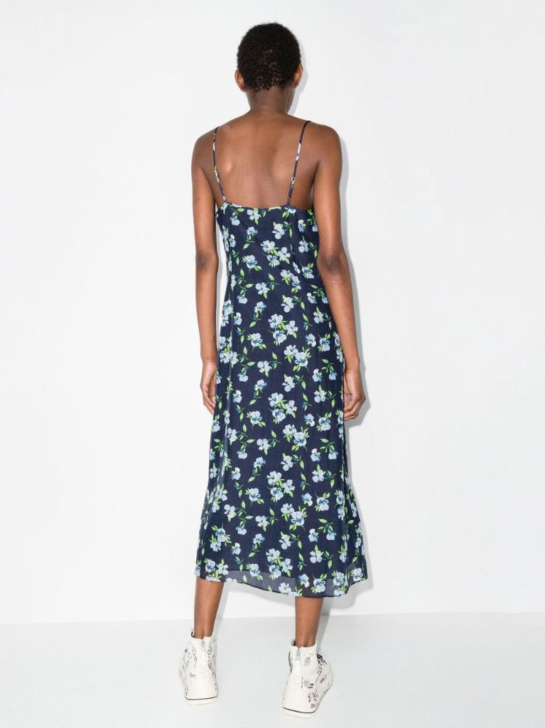 Floral Print Midi Slip Dress