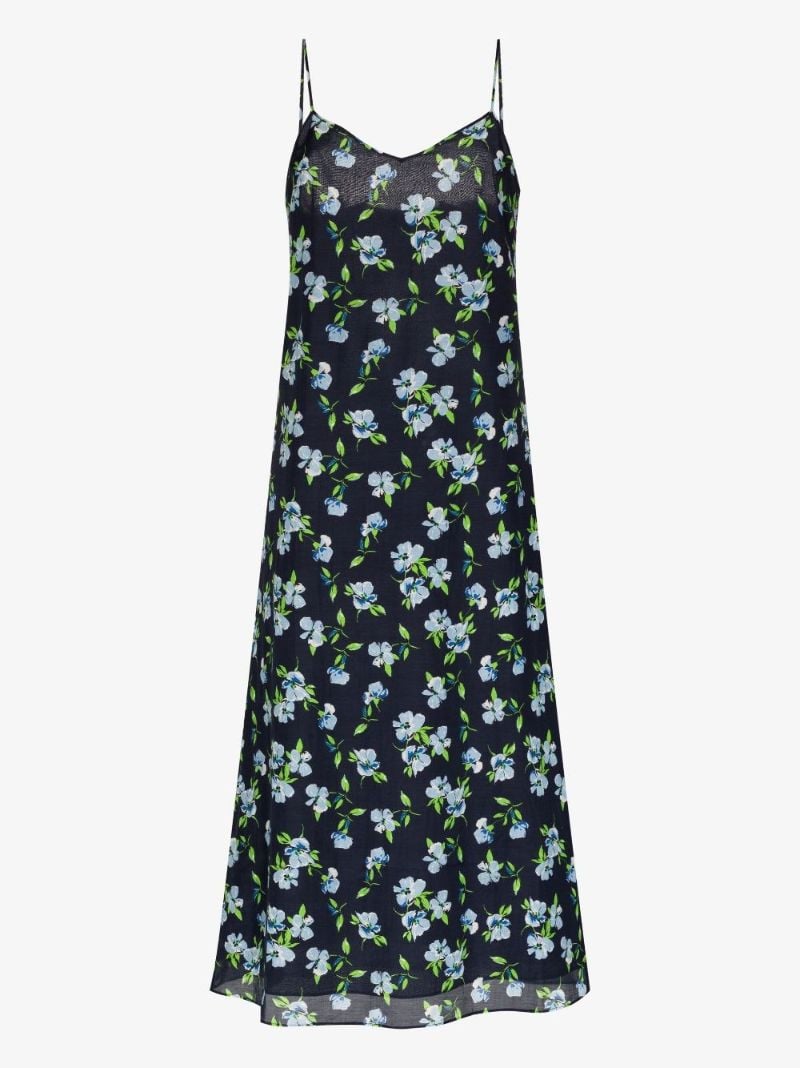 Floral Print Midi Slip Dress