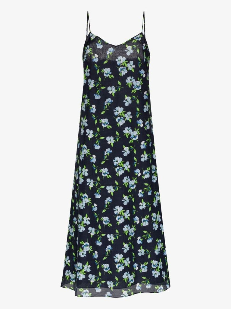 Floral Print Midi Slip Dress