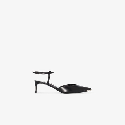 Black 50 Leather Pumps