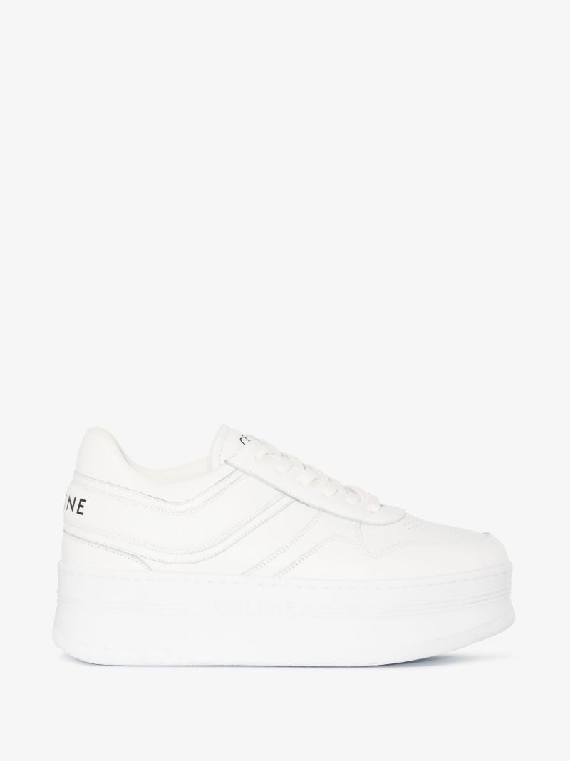White 50 Flatform Leather Sneakers