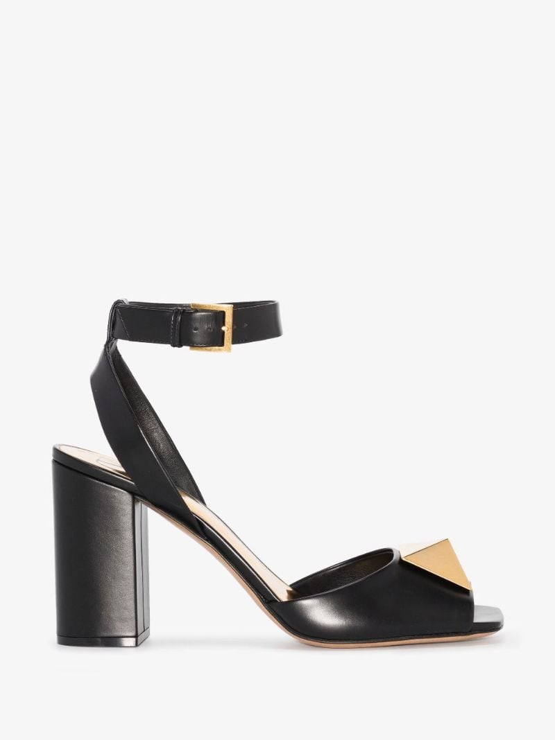 Black One Stud 90 Leather Sandals