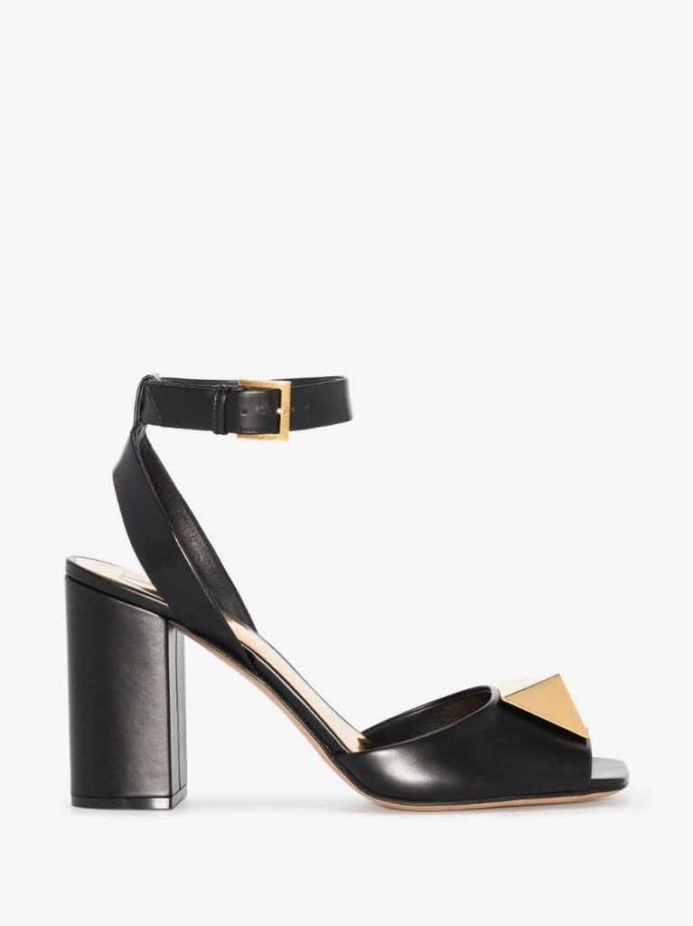 Black One Stud 90 Leather Sandals