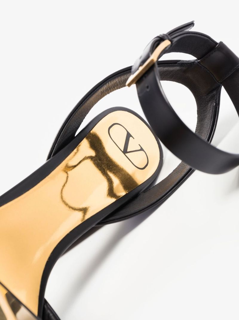 Black One Stud 90 Leather Sandals