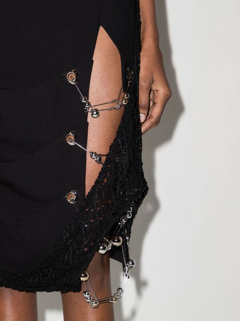 Safety Pins High Waist Skirt