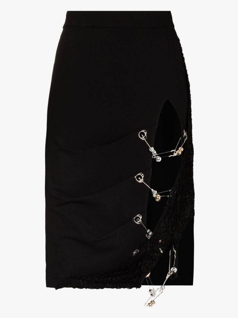 Safety Pins High Waist Skirt