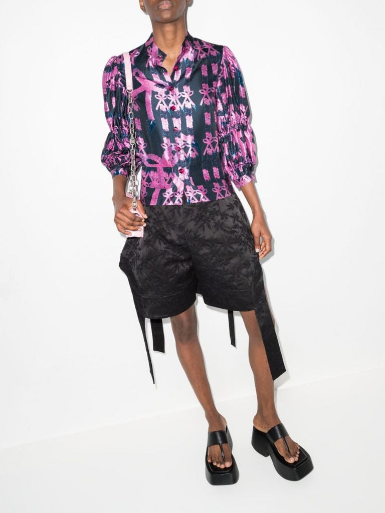 Printed Bubble Blouse
