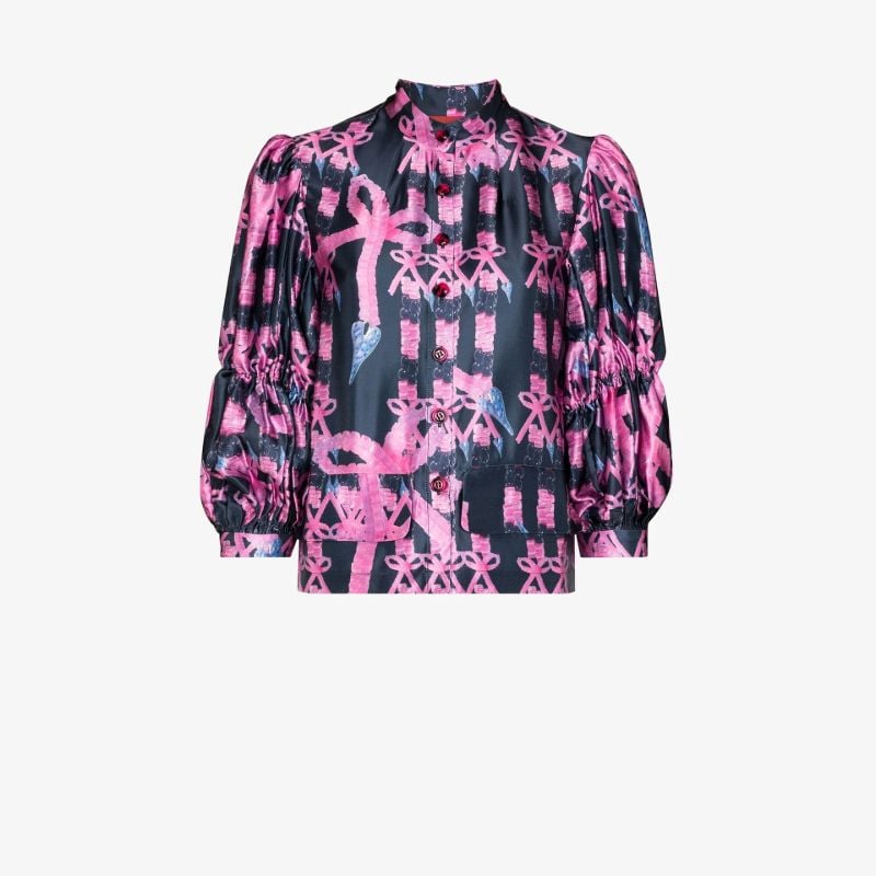 Printed Bubble Blouse