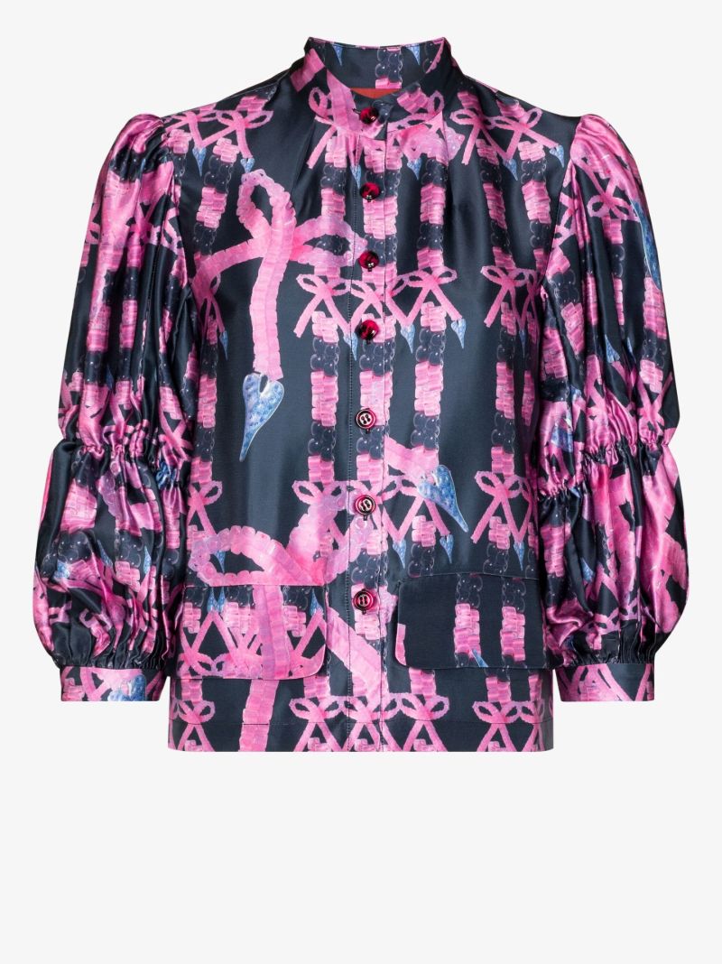 Printed Bubble Blouse