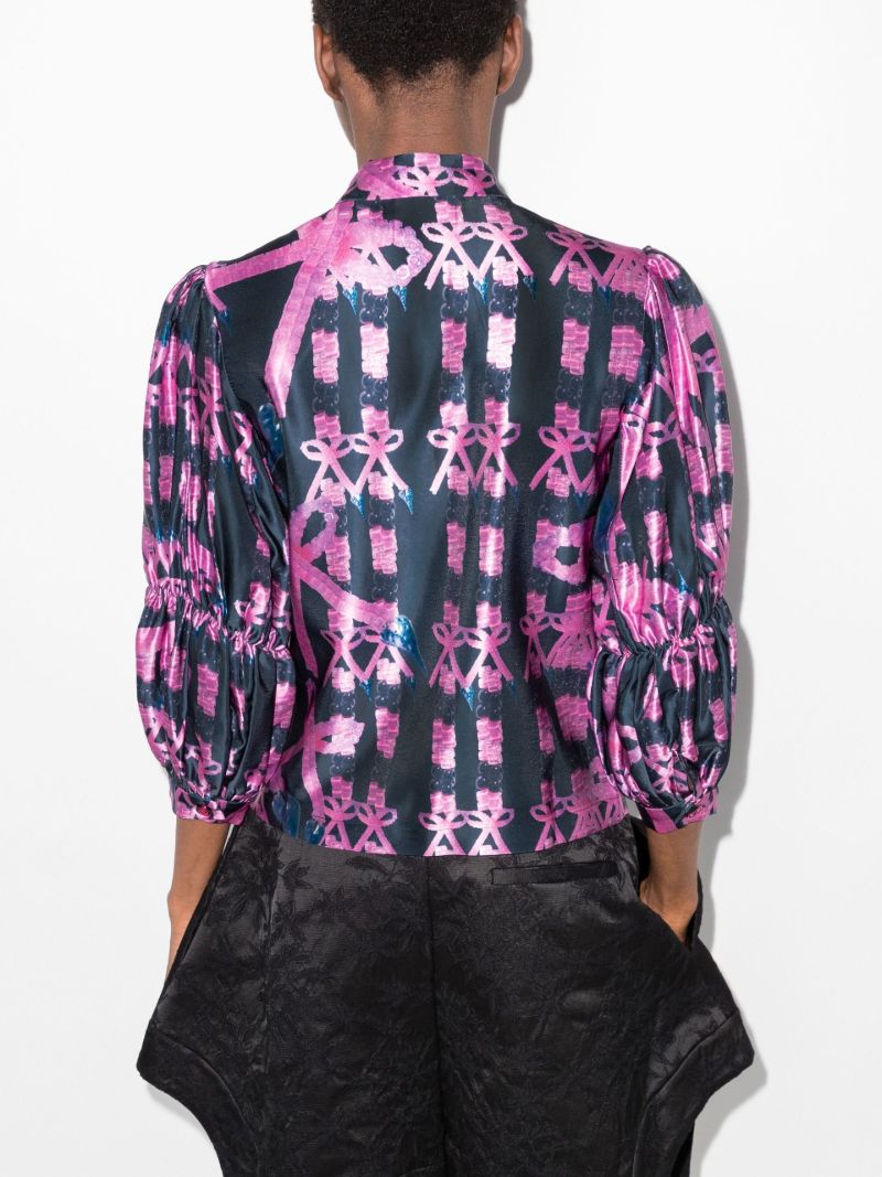 Printed Bubble Blouse