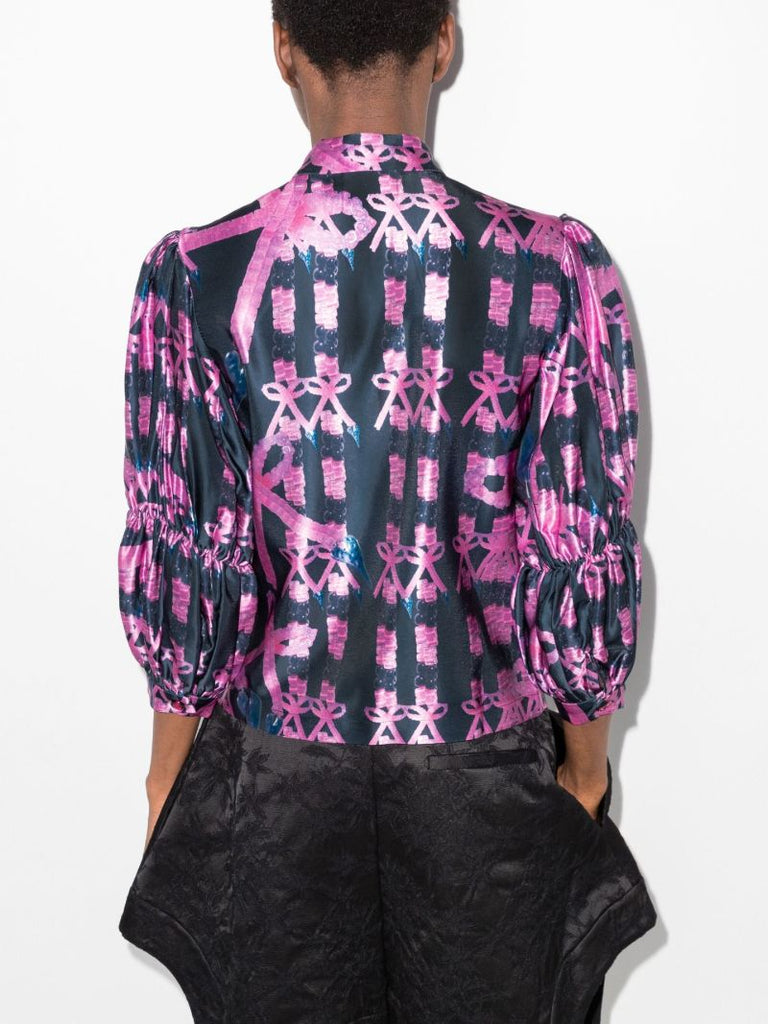 Printed Bubble Blouse