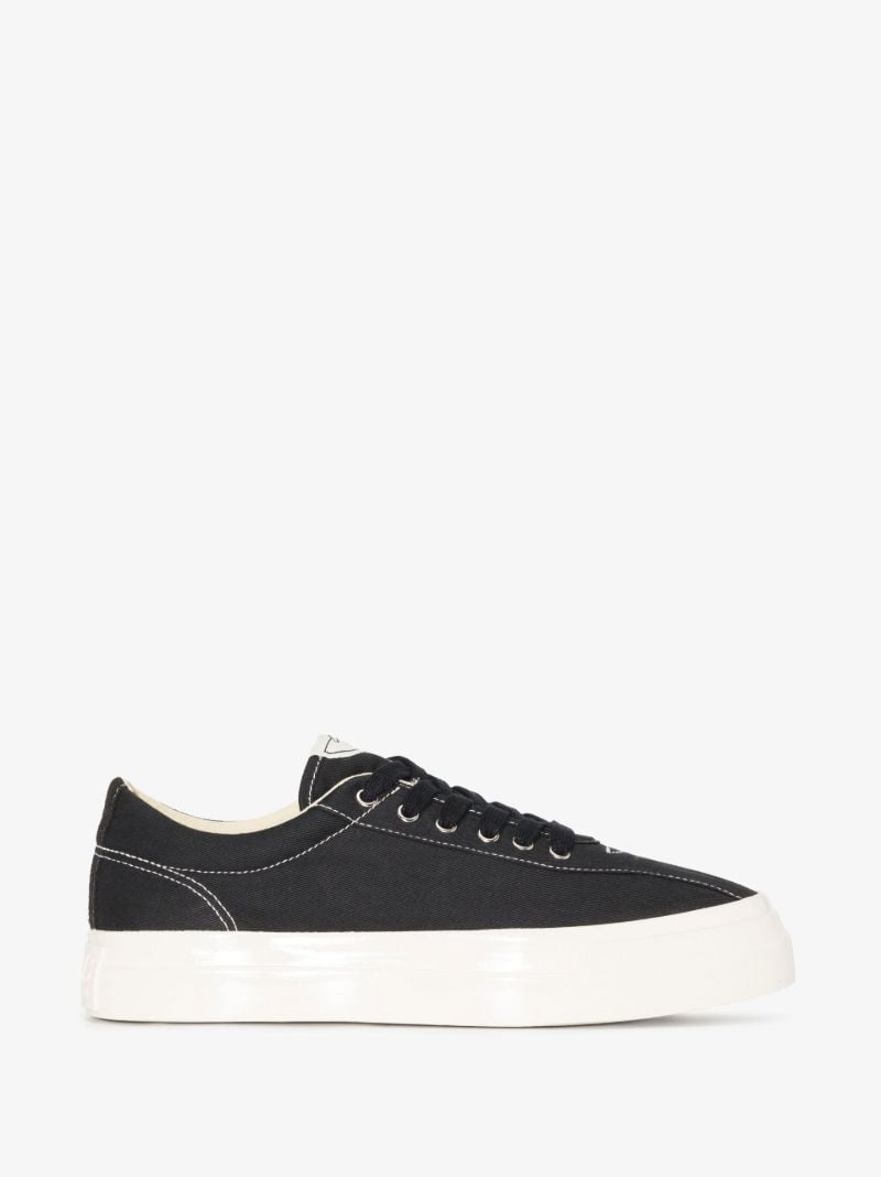 Black Dellow Low Top Canvas Trainers