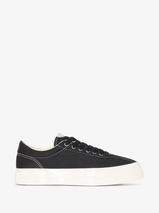 Black Dellow Low Top Canvas Trainers